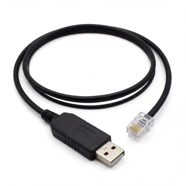 Main image of USB to RJ9/RJ11 Cable for LIDAXIN Telephone PBX, 1.8m RS232 Serial Configuration Line