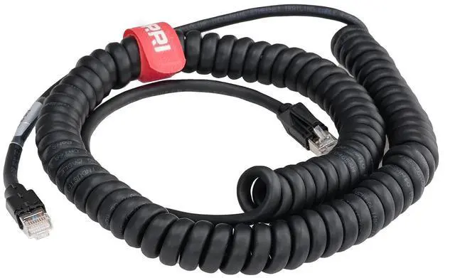 Alt view image 2 of 4 - CAT6A 10Gbps High Speed Ethernet Cable PUR Double Shielded Drag Chain RJ45 Patch Cord High Flexibility Spring Retractable to 3M for Industrial Automation Security Camera Robot CNC Machine (3M)