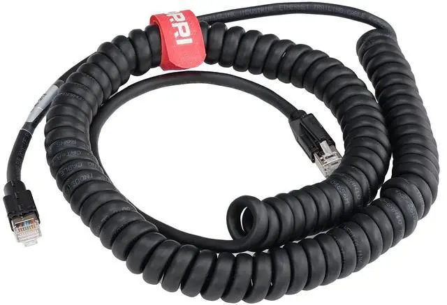Alt view image 4 of 4 - CAT6A 10Gbps High Speed Ethernet Cable PUR Double Shielded Drag Chain RJ45 Patch Cord High Flexibility Spring Retractable to 3M for Industrial Automation Security Camera Robot CNC Machine (3M)