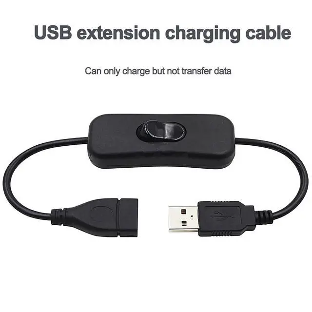 Alt view image 6 of 6 - USB to USB Cable Male to Female Extension Cable USB Data Cord with ON/Off Switch for Smart TV PC USB Connector Cable Extender