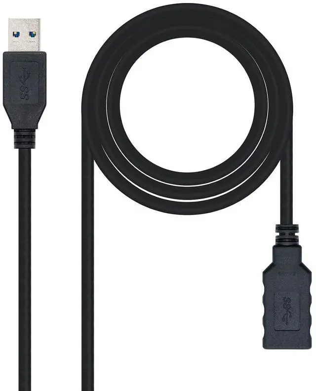 Main image of High Speed USB 3.0 Cable, Type A/M to A/H, Black, 2 Meters Length, Ideal for Fast and Secure Device Connections.