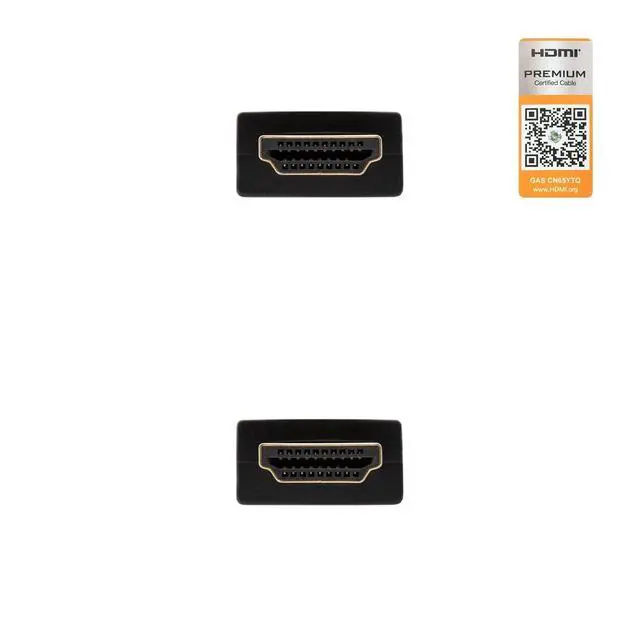 Alt view image 2 of 3 - Certified High Speed HDMI v2.0 Cable Supports 4K@60Hz Resolution Designed for Optimal Connection Between Media Devices Model A/M-A/M Length 1.5m Black