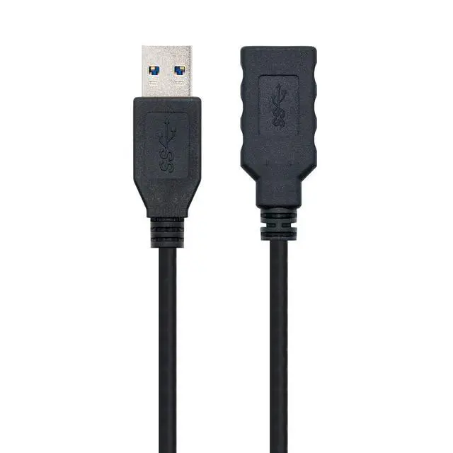 Alt view image 2 of 4 - High Speed USB 3.0 Cable, Type A/M to A/H, Black, 2 Meters Length, Ideal for Fast and Secure Device Connections.