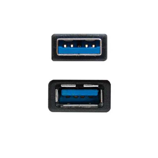 Alt view image 3 of 4 - High Speed USB 3.0 Cable, Type A/M to A/H, Black, 2 Meters Length, Ideal for Fast and Secure Device Connections.