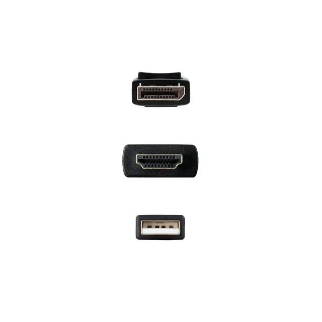Alt view image 3 of 3 - HDMI to DisplayPort Converter Cable with Male Connectors on Both Ends - Black - 1.8m Length - Ideal for Connecting HDMI Devices to DP Displays