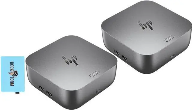 Main image of HP 180W G6 Thunderbolt 4 Ultra Dock Port Replicator Bundle w/DKZ Hub (Universal Thunderbolt/USB-C Docking Station, Single Cable for Charging, Data Transfers to Any Brand Laptop) 9X481UT#ABA (2-Pack)