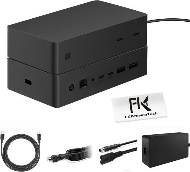 Main image of Surface Dock 2, High Speed Docking Station, with Dual 4K at 60Hz Monitor Support, 199W Power Supply - 1 Year Warranty, Compatible with Surface Laptop Go, Surface Laptop Studio, New