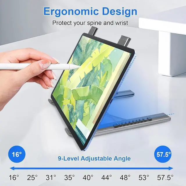 Alt view image 5 of 6 - 8-in-1 USB-C Docking Station Laptop Stand 4K, 100W PD Fast Charging Hub, SD/TF Multiport Adapter, Foldable Adjustable Computer Riser, Portable Cooling Holder for Notebook (1PC)