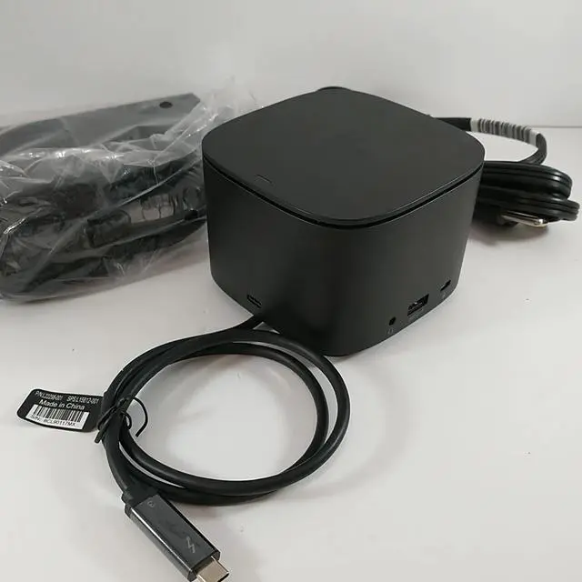 Alt view image 3 of 7 - OEM for HP Docking Station Dual Monitor and Charging HSN-IX01 Compatible with 3TR87UT 3TR87UT#ABA 3TR87AA with Combo Cable 230W Adapter Power Supply Ethernet USB-C Cable