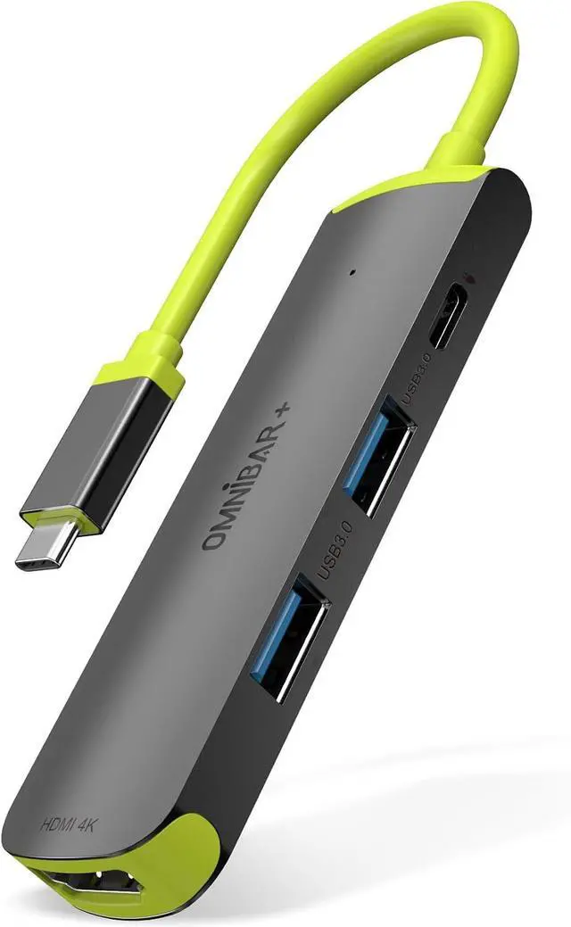 Main image of USB C Hub, USB C Multiport Adapter 4 in 1 with 4K HDMI, 2 USB 3.0 Data Ports, Type C PD 100W Power Delivery Laptop Docking Stations