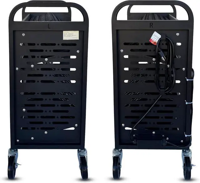 Alt view image 7 of 7 - 32-Device Laptop Charging Cart for Chromebooks, iPad & Tablets | Stores and Charges Up to 32 Devices with Cable Management,Surge Protection,Locking Wheels For Schools,Offices and Libraries