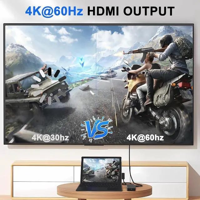 Alt view image 5 of 7 - 10 in 1 New Surface Dock, Triple Displays VGA + Dual 4k@30hz HDMI, Surface Docking Station for Surface Pro 11/10/9/8/X/7/6/5/4/3, Surface Laptop, Surface Laptop Go, Surface Go Dock, Surface Book