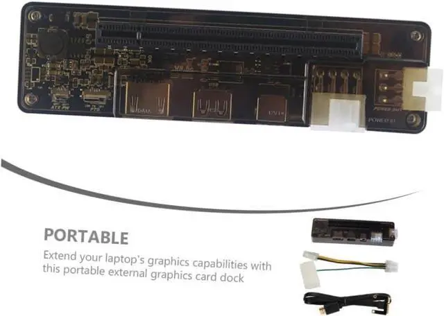 Alt view image 3 of 7 - Pci-e Laptop Graphics Card Dock Video Card Docking Station USB Compatibility Random Style