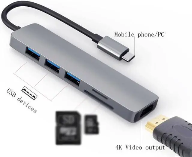Alt view image 3 of 5 - Line Laptop Hub Usb3 0 Docking Station Adapter