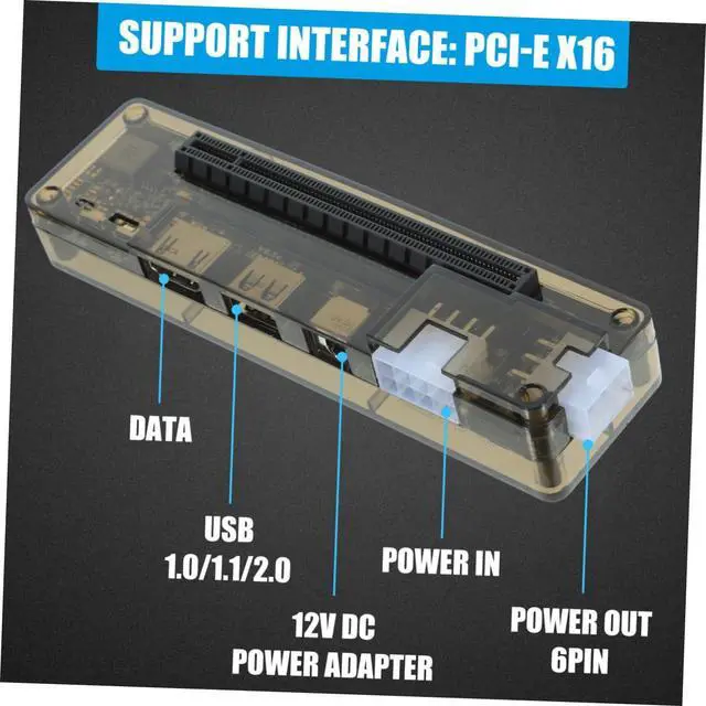 Alt view image 7 of 7 - DOITOOL External Laptop Graphics Card Docking Station Easy to Use Compatible Multiple Operating Systems Supports up to Power Supply Versatile Graphics Card Adapter for Gaming and