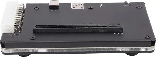 Alt view image 5 of 7 - Luqeeg Aluminum EGPU Enclosure for Laptop 4 & USB4, PCIe 16X External Graphics Card Dock Plug and Play, Desktop GPU SSD Network Card Expansion, 650W PSU Ready