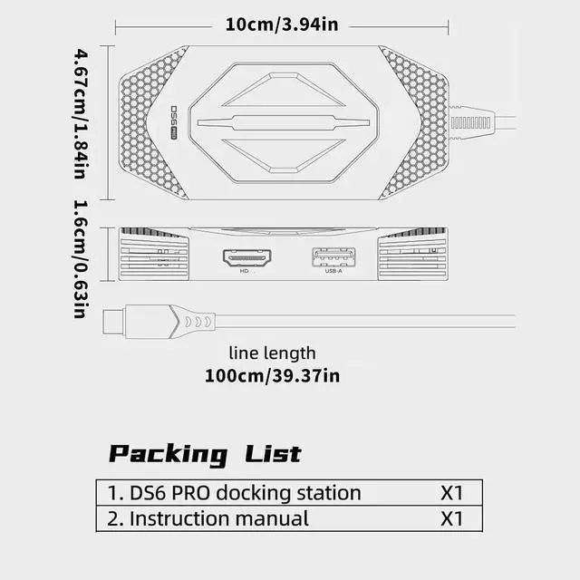Alt view image 4 of 7 - USB C Docking Station to HDTV 4K 60HZ Output 3xUSB3.0 Slot 3.5mm Splitter Cable for Phone Laptop Accessories Multiport Adapter C Dock