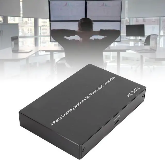Alt view image 3 of 7 - USB 3.0 to HD Multimedia Interface Docking Station, 4 Ports USB C Hub with 4K 30Hz x 2 and 1080P 60Hz x 2, for 11 10 7 8.1 OS 10.10 7.1 (US Plug)