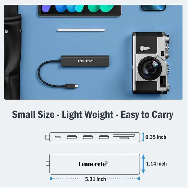 Alt view image 6 of 6 - TC90 7-in-1 USB C Docking Station Type C to HDMI Adapter USB C 3.0 Hub 5Gbps USB C Faster Transfer for Windows Laptop