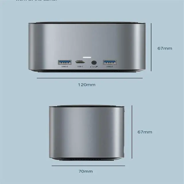 Alt view image 7 of 7 - NVME Docking Station 13 in 1 Multi USB Docking Hub USB-C Hub Dock 4K 60Hz RJ45 and 1000Mbps SSD M.2 NVMe NGFF / 2230 to 2280 / M-Key & B+M Key Hubs, Universal
