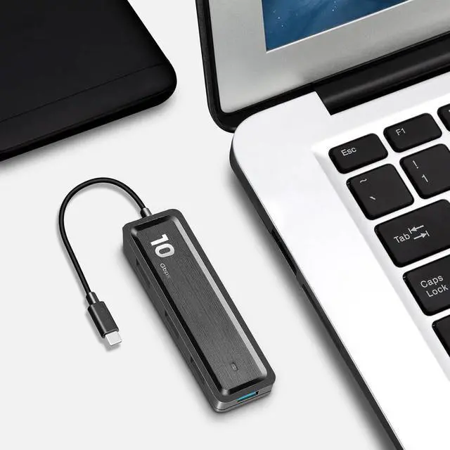 Alt view image 2 of 4 - TEWENE USB-C to USB Hub 6-in-1 Docking Station 10Gbps | 4 USB-A 3.2 Gen2 10Gbps Ports, and 2 Card Readers, Compatible with Laptop, MacBook