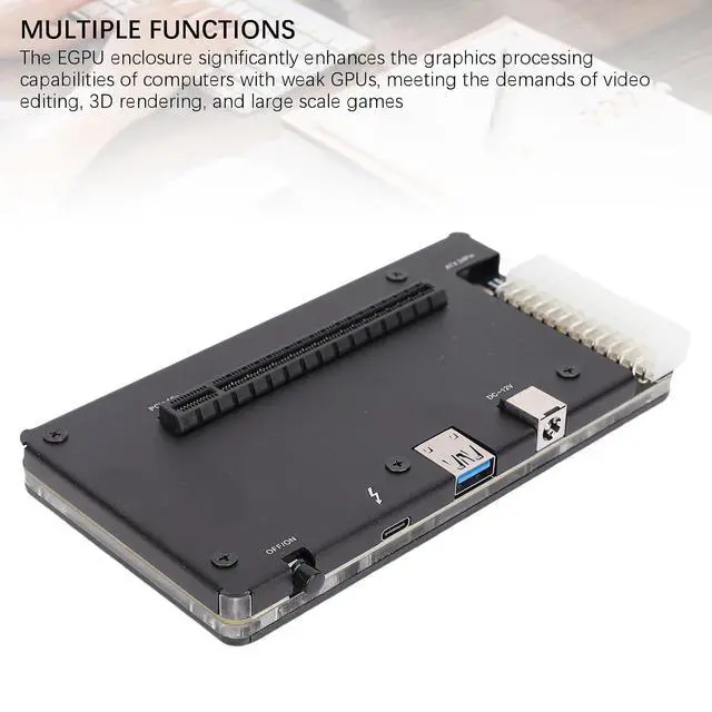 Alt view image 2 of 7 - Heayzoki External GPU Dock, 4 EGPU Enclosure PCIE 16X Slot for Graphics Cards, with 1m Cable for Laptops Small PCs and Handheld Consoles