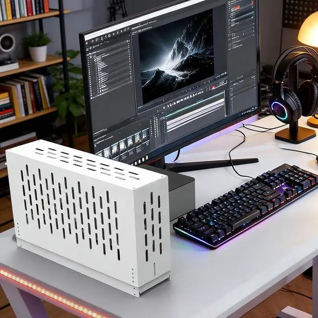 Alt view image 2 of 7 - Dock Docking Station GPU Graphics Card for Laptop PCIe4.0 Small 1U Power External GPU Enclosure Development Laptop External Dock