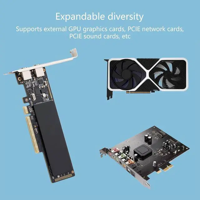 Alt view image 7 of 7 - Dock Docking Station GPU Graphics Card for Laptop PCIe4.0 Small 1U Power External GPU Enclosure Development Laptop External Dock