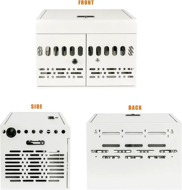 Alt view image 7 of 7 - 12 Device Portable Charging Station for Tablets, iPads, Chromebooks, and Laptop Computers with Lock, Surge Protection, for Classroom or Office (White)