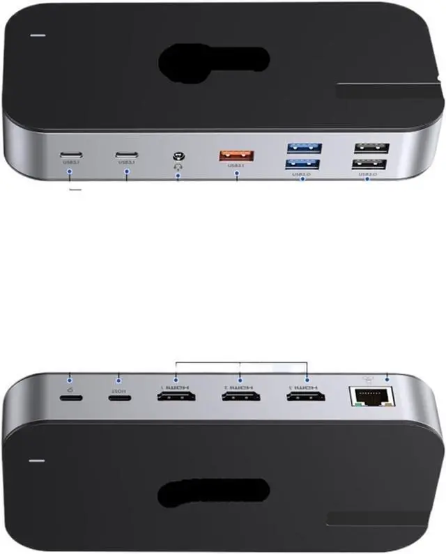 Main image of 4K60Hz 3 HDMI USB .1 RJ45 SD/TF Audio PD 100W Adapter Compatible For Macbook Pro Air 15 In C Docking Station Laptops HUB(15in1 2HDMI DP VGA)