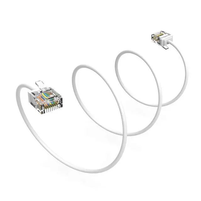 Alt view image 2 of 6 - Ultra Slim Cat6A Cable 2 FT (100 Pack) Networking, Super Slim CAT 6 Ethernet Patch Cord, 10Gigabit Super Thin RJ45 Connector Internet Cable for PC, Mac, Laptop, PS5, PS4, Xbox - White
