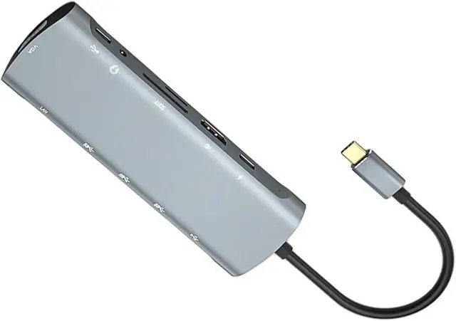 Alt view image 5 of 7 - Asixxsix USB C Docking Station, 12 in 1 Hub with Dual Monitor Support 4K VGA Gigabit Ethernet PD 3.0 Fast Charging, Laptop Docking Station for PC Office Travel