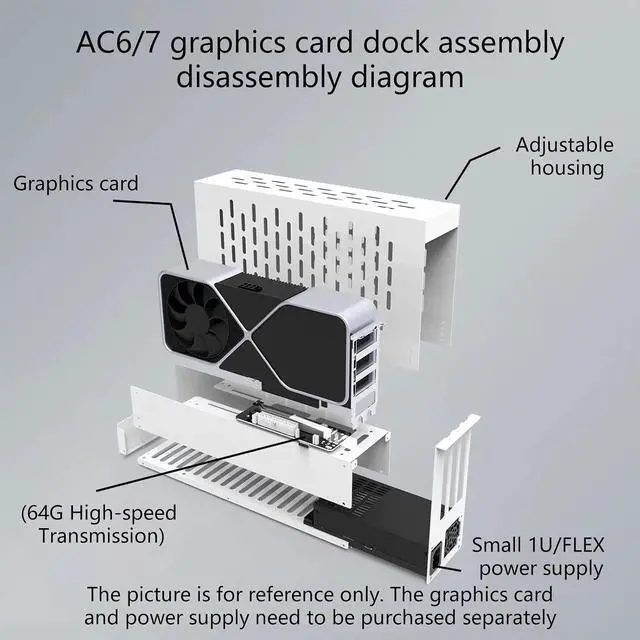 Alt view image 3 of 7 - External GPU Dock with PCIe4.0 for Laptop Gaming Handheld Metal Housing Fast Speed Data Transfer External Gpu Dock