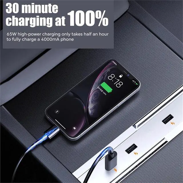 Alt view image 6 of 6 - for Model 3+ Highland 2024 65W Expansion Dock Central Control Charging Shunt USB HUB Extender Fast Intelligent Part