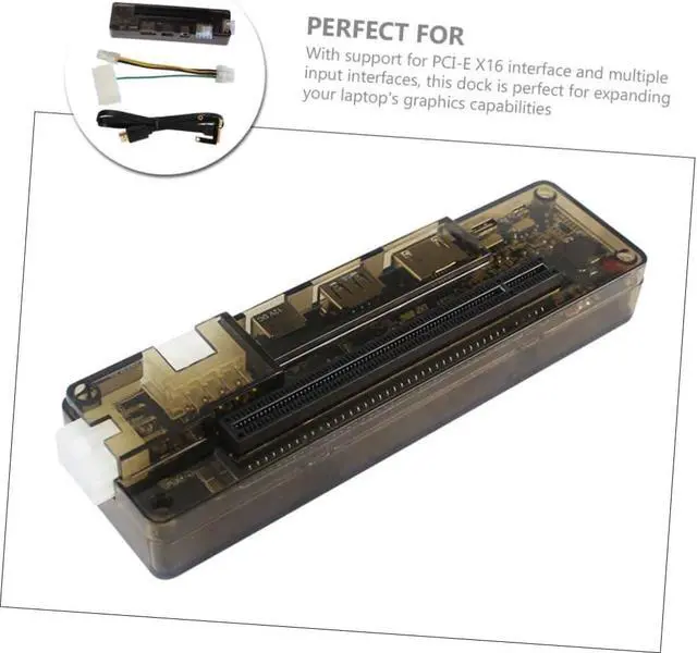 Alt view image 7 of 7 - SECFOU External Graphics Card Docking Station for Laptop Easy to Use Pci-e Expansion Hub Portable Power Supply with USB Support for Gamers and Professionals