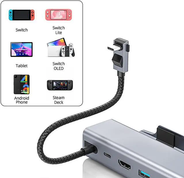 Alt view image 6 of 7 - External Monitor Dock, 6 In 1 Laptop Connectivity Hub, Ethernet Gigabit Port 2.0 Output Laptop Dock, 4k High Definition Laptop Connectivity, Latest 3.0 Technology Laptop Docking Station For Laptop
