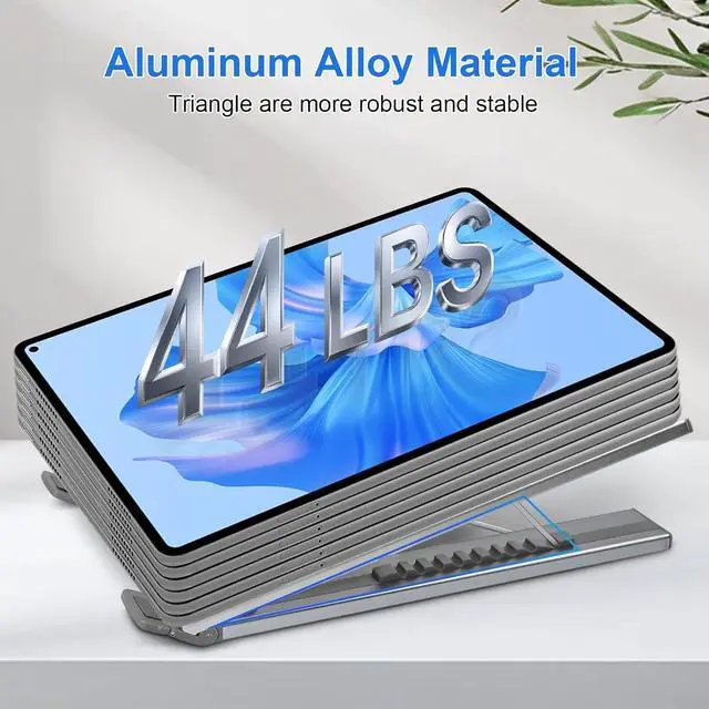 Alt view image 5 of 7 - Laptop Docking Station With Adjustable Stand, SD/TF Card Slots, USB 3.0 Ports, 100W Fast Charging, Aluminum Alloy Laptop Stand Holder For Home Office