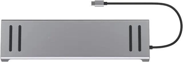 Alt view image 7 of 7 - USB C Laptop Docking Station 14 in 1 Multiports Adapter for Laptops HDMIs VGA Ethernet RJ45 3.5mm USB