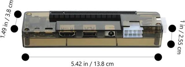 Alt view image 2 of 7 - Laptop Gpu Expansion Dock External Graphics Card Dock Support for Gamers Random Style