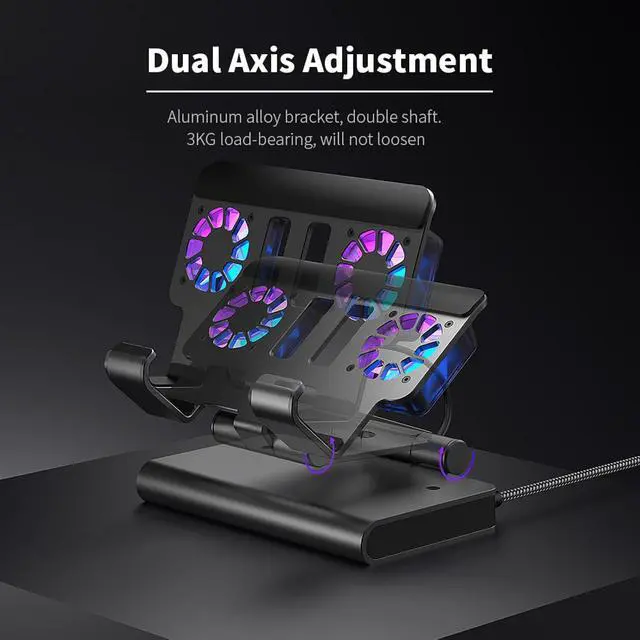 Alt view image 3 of 7 - Docking Station for ROG Ally X for Steam Deck, for MSI Claw, for Legion Go with Dual Fans 4K 144Hz HDMI 2.1 100W PD USB 3.2 Gigabit Ethernet Adjustable Stand (Without Lights)