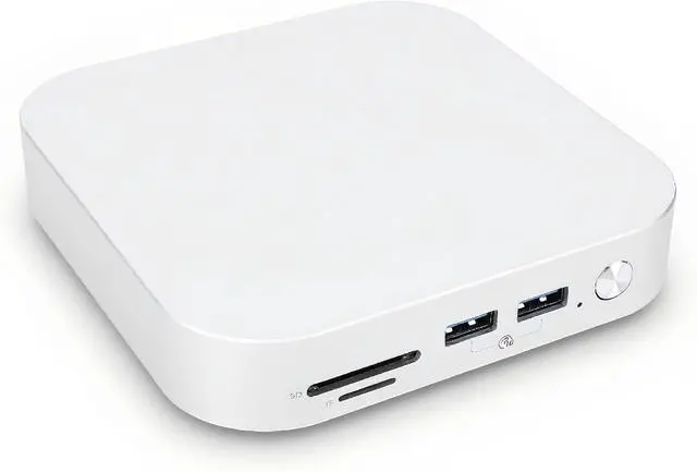 Main image of for mini M4 Hub Stand, Aluminum Docking Station with Dual M.2 SSD Slots & 40Gbps Bandwidth, Dual PCIe 4.0 M.2 Slots,10Gbps USB A 3.2x3, for mini M4 Accessories (US Plug)