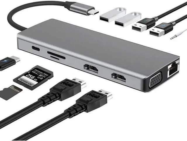 Main image of Daguys WS-04 12-in-1 Type-C Notebook Multi-Function Docking Station