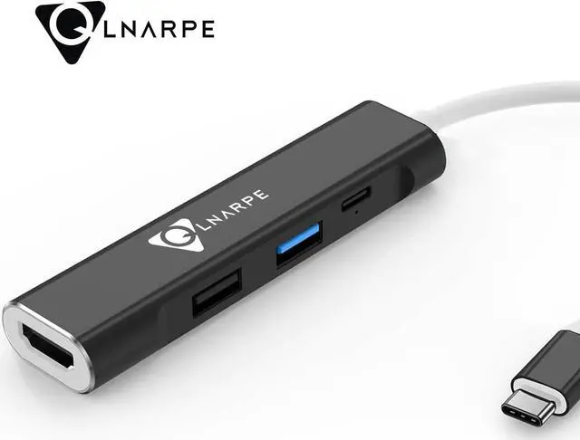 Alt view image 2 of 2 - 4 in 1 USB C HUB with USB 3.0, HDMI, Audio USB Type C PD Charging Adapter, Electronic Docking Stations
