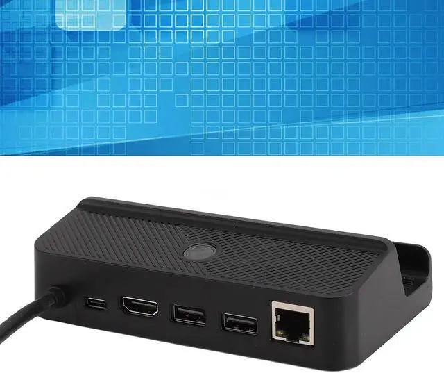 Alt view image 2 of 7 - 6 in 1 USB C Docking Station with RGB Light for Steam Deck and ROG Ally, 4K 60Hz Output for Games, Aluminum Alloy and ABS, Organize Your Desk