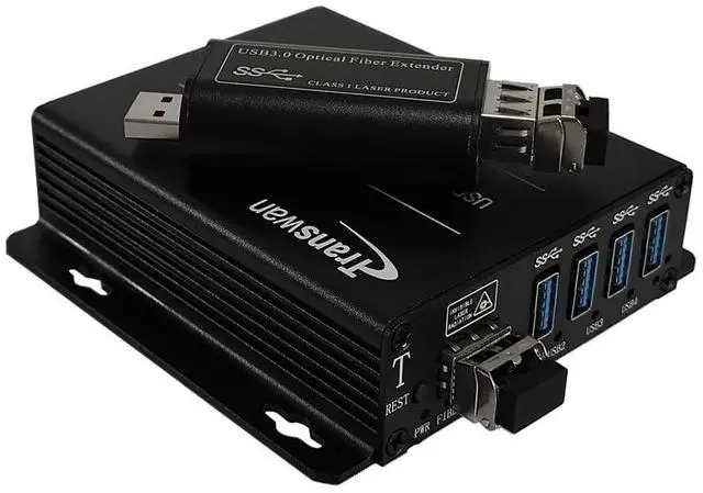 Main image of 4 Ports USB 3.0/2.0/1.1 over Fiber Optic Extender to 250 Meters (820 FT) Single-Mode Fiber, USB 3.2 Gen 1 (5 Gbps Speed), Backward Compatible with USB 2.0/1.1 (BY-USB-327SF-BM (over 1 Core Fiber))