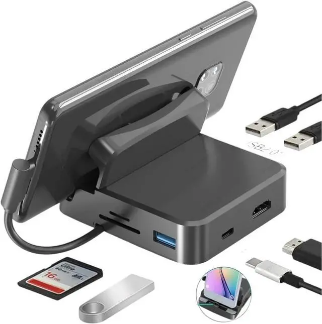 Main image of 8 - in - 1 Bracket Docking Station USpB C Hubs Type C to 4K HDMI Adaptier USpB Splitter USpB 3.0 5Gbps HUB for PC Laptop Maicbook Pro