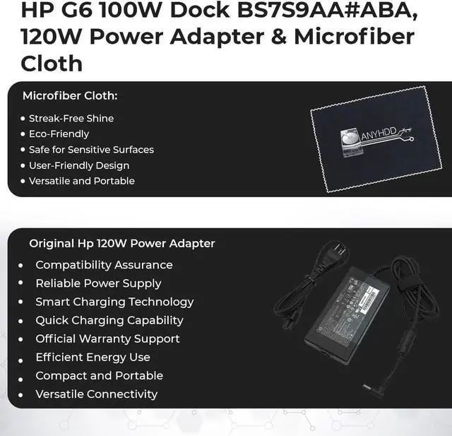 Alt view image 5 of 5 - USB-C 100W G6 Dock with 100W Power Delivery, USB-C, HDMI & DisplayPort connectivity, Included Cables, Premium Cloth Finish, and Compact Design for a Clutter-Free workspace.