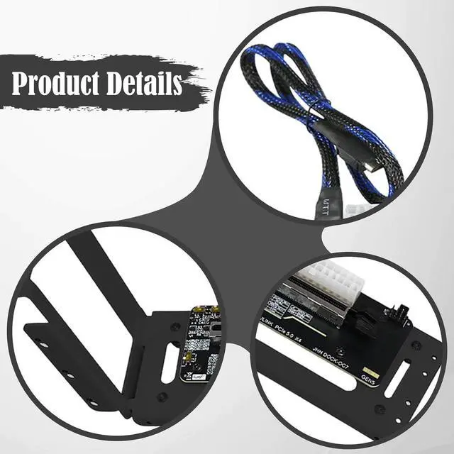 Alt view image 2 of 7 - External Graphics Card Dock, with Stand Bracket, Easy to Install, Supply, Versatile, Parts Adapter Bracket, Black