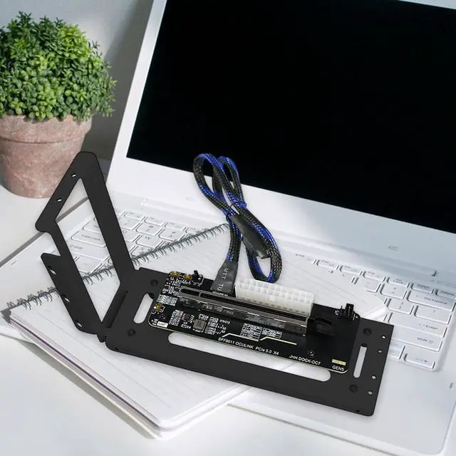 Alt view image 4 of 7 - External Graphics Card Dock, with Stand Bracket, Easy to Install, Supply, Versatile, Parts Adapter Bracket, Black