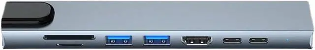 Alt view image 3 of 3 - Compatible for USB-C Devices Multi Port Docking Station HDMI 4K30Hz VGA RJ45 100Mbps USB3.0 100W PD Audio Hub